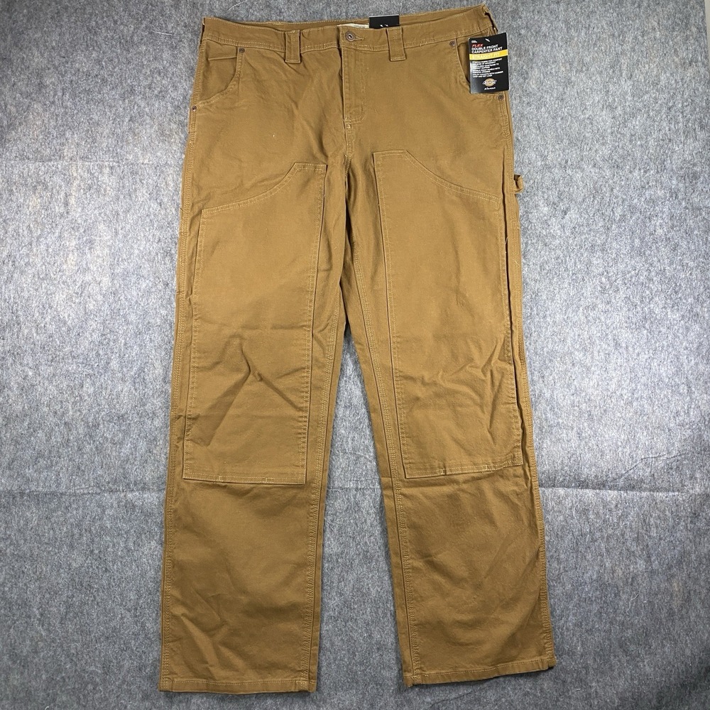 Dickies Women's 14 38 x‎ 32 Double Knee Carpenter Pants Brown Duck Canvas NWT